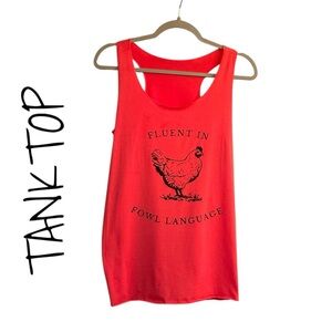 Red Graphic Tank Top